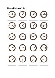 English Worksheet: Telling the time