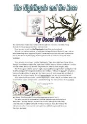 English Worksheet: The Nightingale and the Rose by Oscar  Wilde