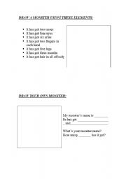 English Worksheet: monster