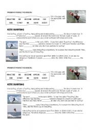 English Worksheet: KITE SURFING