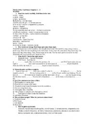 English Worksheet: Pirates of the Caribbean Activities Chapters 1 - 3