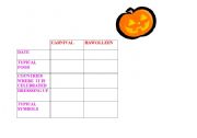 English worksheet: Carnival / Halloween