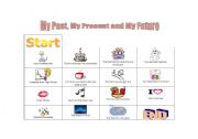 English worksheet: My past present and future