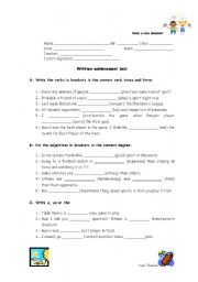 English worksheet: test about present continuous/family life/jobs part 2
