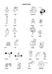 English Worksheet: adjectives easy