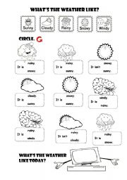 English Worksheet: WHATS THE WEATHER LIKE?