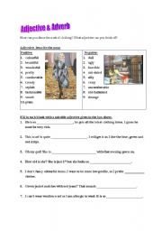 English Worksheet: Fashion Talk