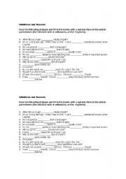 English Worksheet: infinitives and gerunds