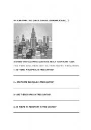 English worksheet: MY HOME TOWN