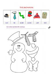 English Worksheet: The snowman