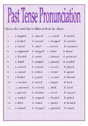 Past Tense Pronunciation Practice