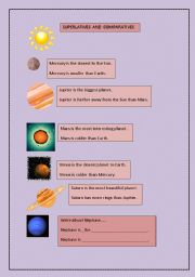 English Worksheet: COMPARE PLANETS