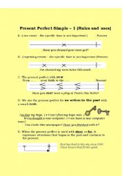 English worksheet: Present Perfect Simple - Rules and uses - 1