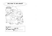 English Worksheet: Welcome printable