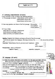 English Worksheet: 9th form test