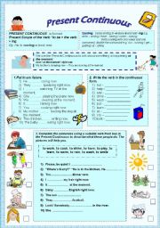 English Worksheet: Present Continuous Tense