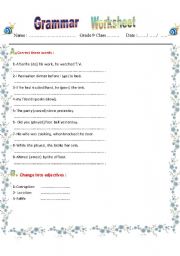 English worksheet: Grammars