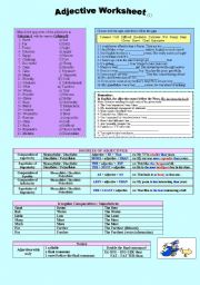 English Worksheet: Adjective Worksheet