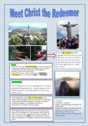 English Worksheet: Meet CHrist the Redeemer 