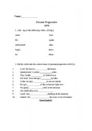 English worksheet: test