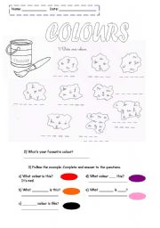 English Worksheet: What colour is this