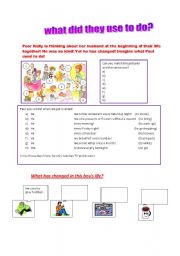 English Worksheet: used to (part 2/2)