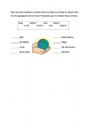 English Worksheet: Earth Day activities