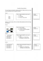 English worksheet: PowerPoint Research Project Rubric