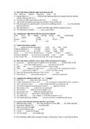 English Worksheet: work assignement
