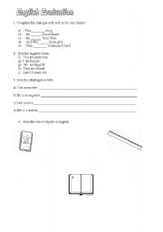 English Worksheet: English Evaluation