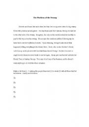 English worksheet: The Problem of the Swamp