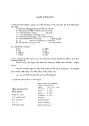 English worksheet: Parts of the body