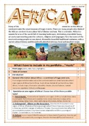 Africa Webquest/Portfolio/Selfstudy Unit