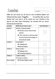 English worksheet: London - learning circle - Part 1