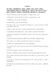 English Worksheet: Modals