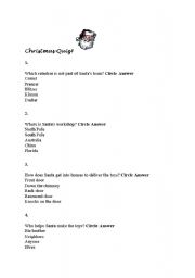 English Worksheet: Christmas quiz