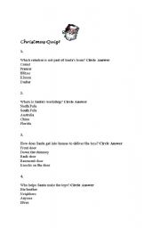 English worksheet: Christmas quiz