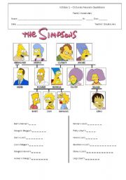 English Worksheet: Family Vocabulary