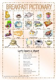 Breakfast worksheets