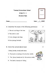 English Worksheet: nouns