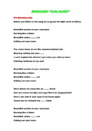 English worksheet: Singing with 