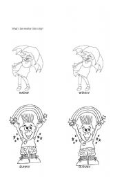 English Worksheet: Whats the weather like?