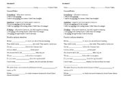 English Worksheet: Something, anything, nothing