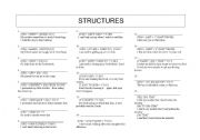 English Worksheet: GRAMMAR STRUCTURES