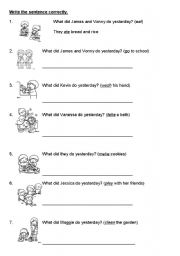 English Worksheet: Simple Past Tense