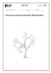English worksheet: dead tree