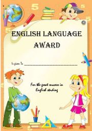 English Worksheet: English Award