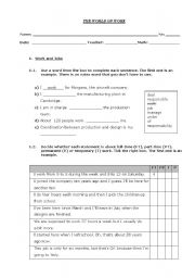 English worksheet: Work