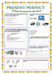 present perfect: talking about personal experiences