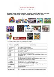 English Worksheet: TELEVISION 